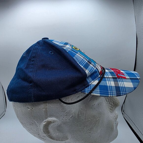 Thomas & Friends Plaid Kids Adjustable Hat Blue Red Embroidered Train Cute - Picture 4 of 10